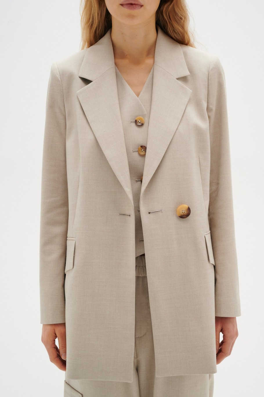 Inspiration InWear | Waiiw Blazer Mocha Grey Melange