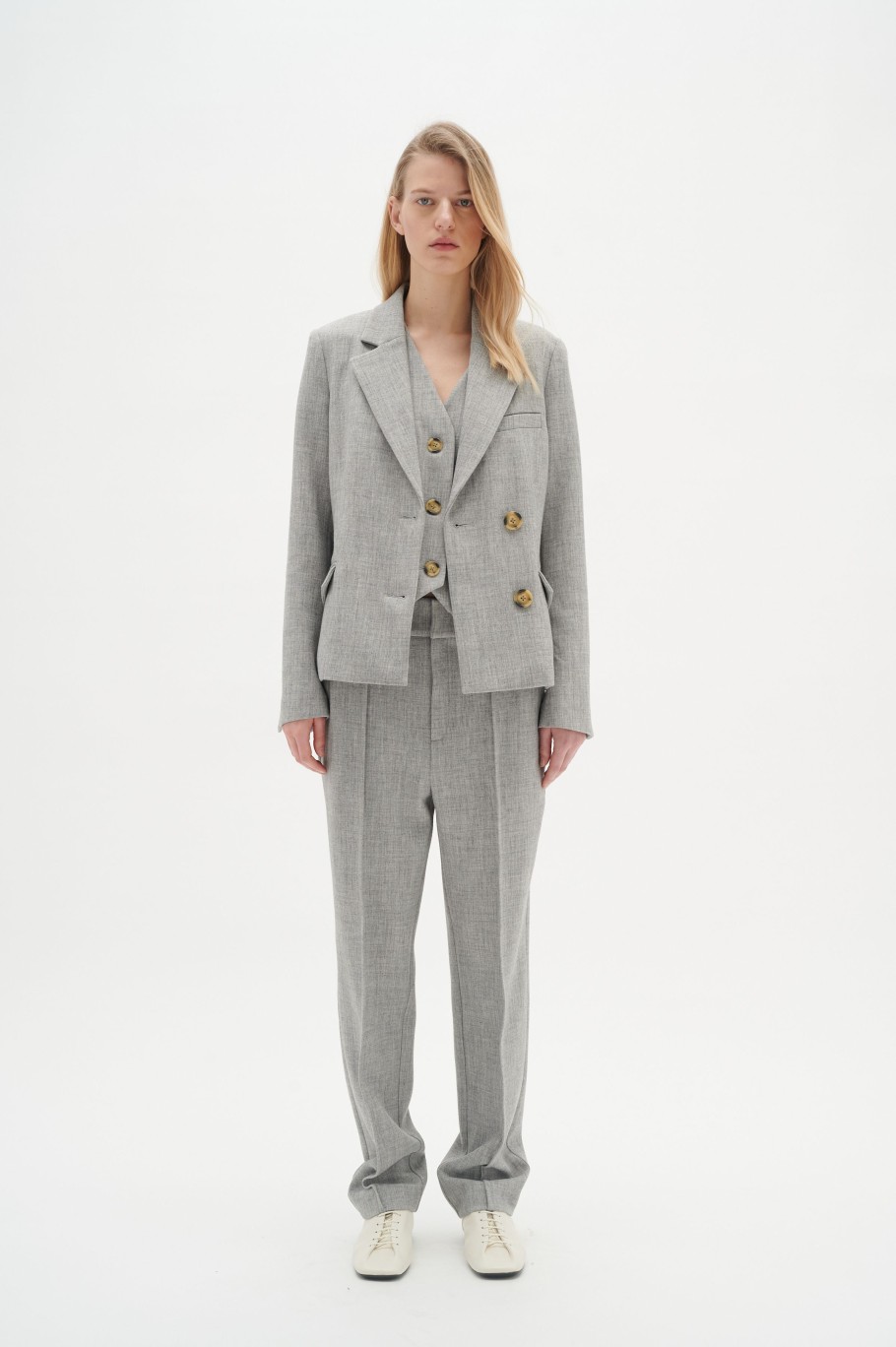 Inspiration InWear | Zoieiw Blazer Medium Grey Melange