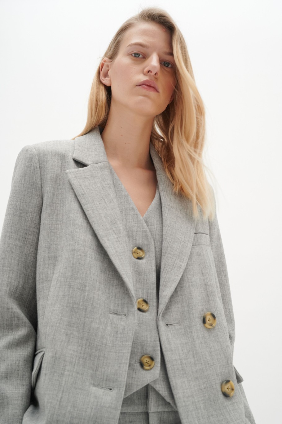 Inspiration InWear | Zoieiw Blazer Medium Grey Melange