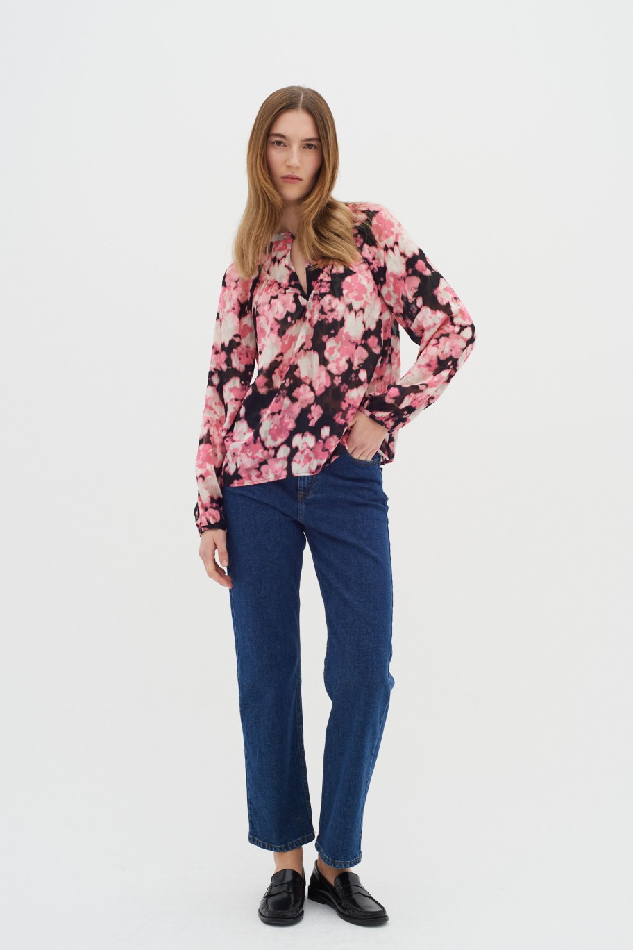 Inspiration InWear | Cisiraiw Bluse Pink Floaty Flower